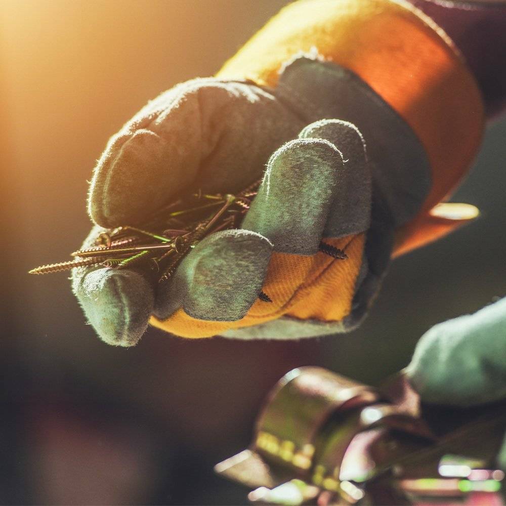 Working glove hands